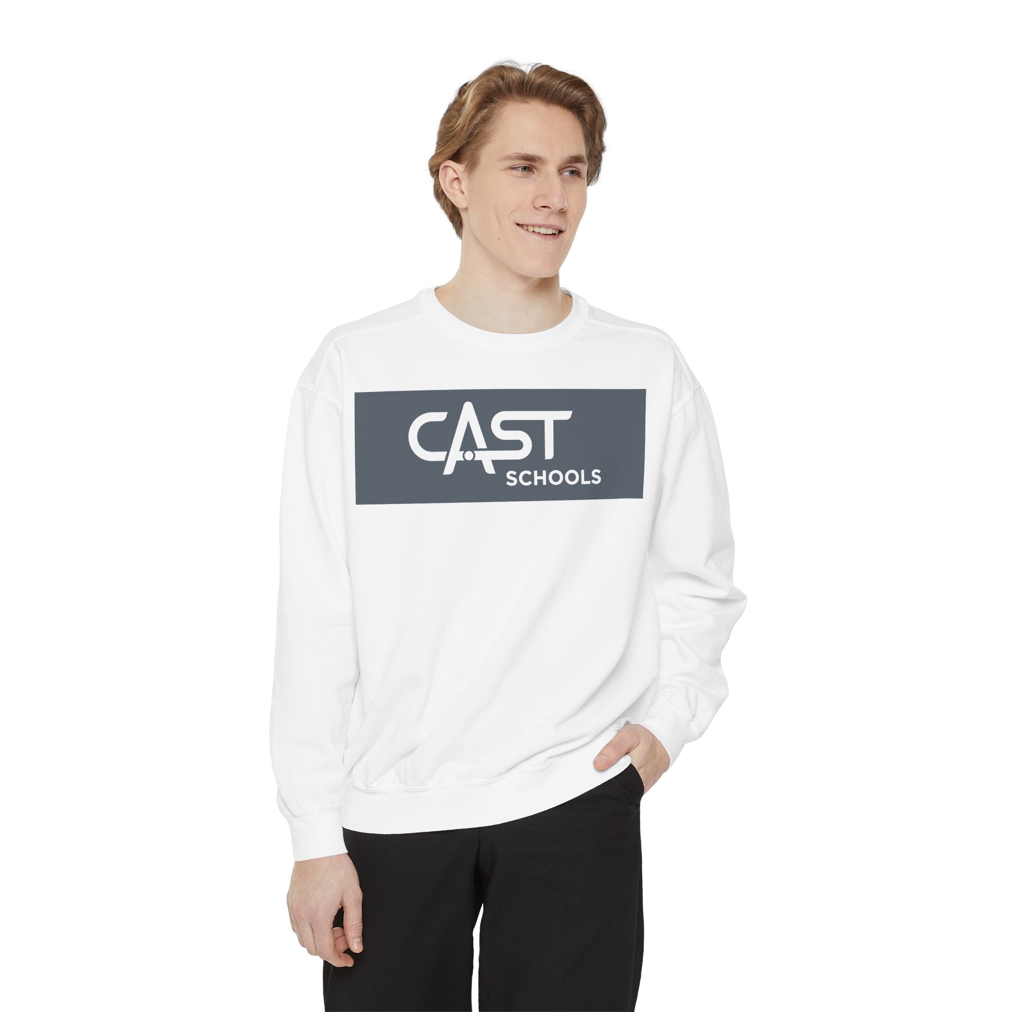 CAST Schools Unisex Garment-Dyed Sweatshirt | Casual & Comfy | Perfect for Tech Enthusiasts & Everyday Wear