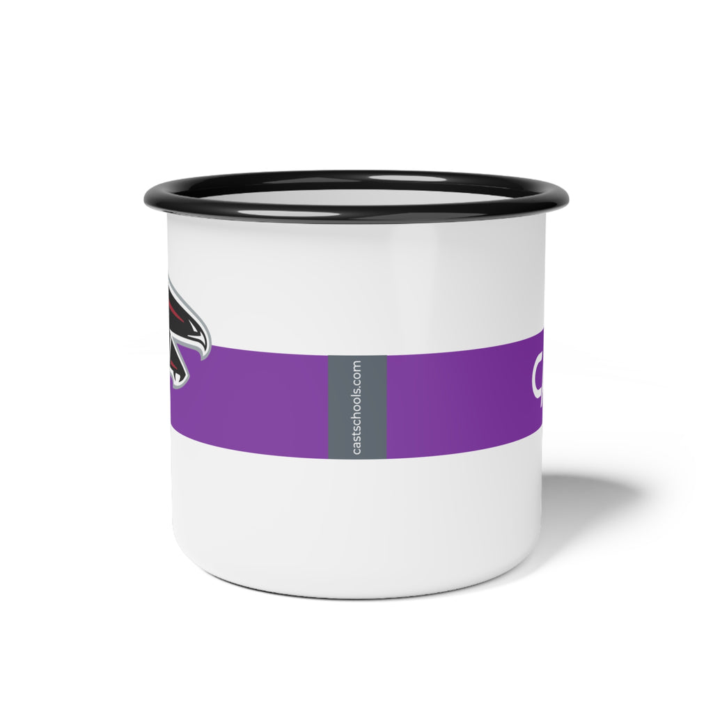 CAST Teach Enamel Camp Cup with Falcon - Perfect for Outdoor Adventures and Everyday Use