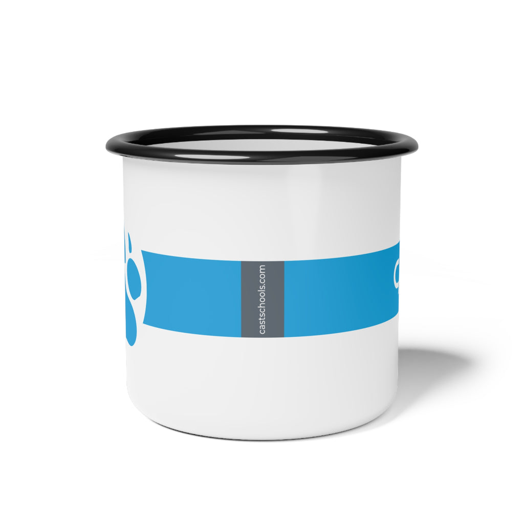 Custom CAST Med Enamel Camp Cup with Paw - Perfect for Outdoor Adventures and Everyday Use