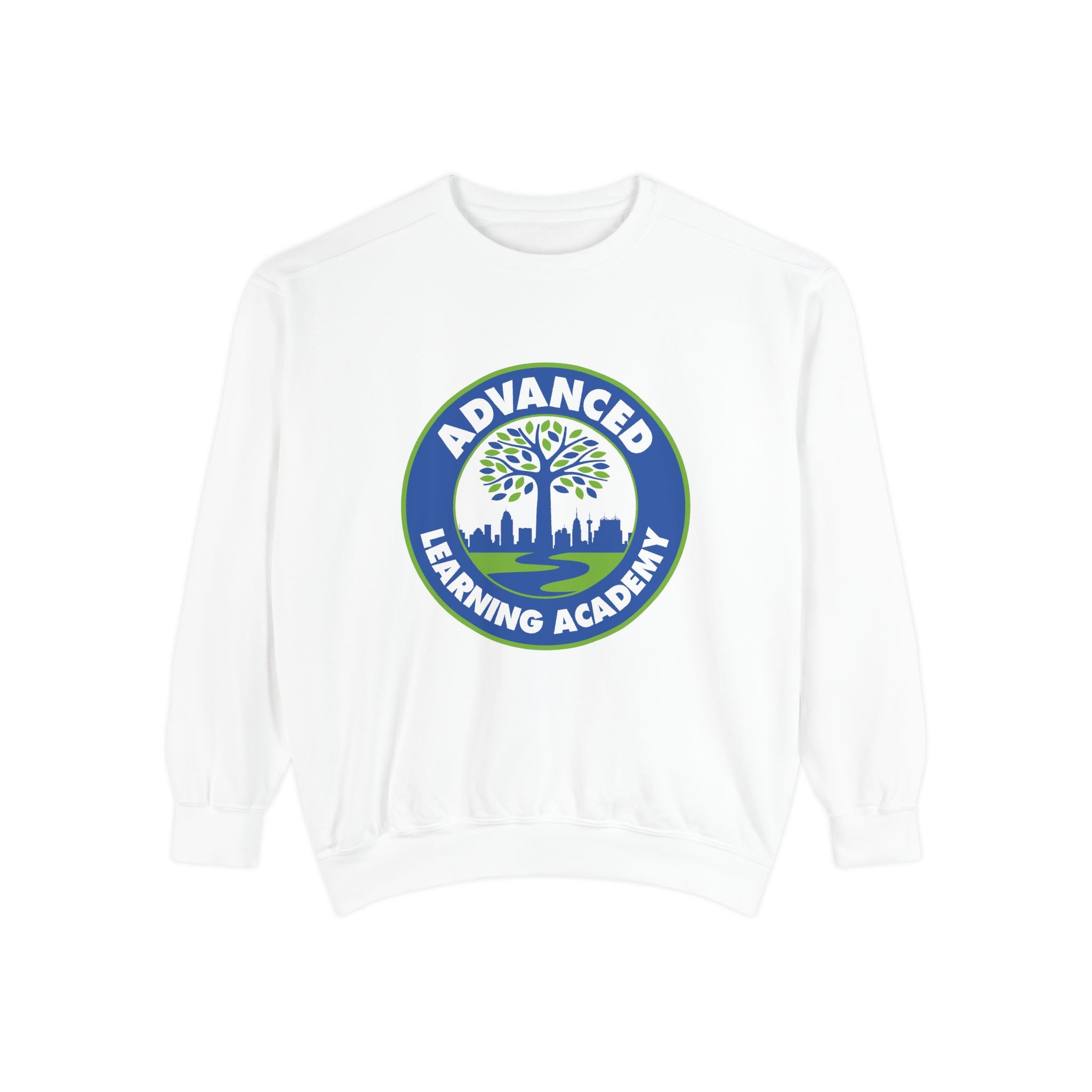 Advanced Learning Academy Unisex Garment-Dyed Sweatshirt | Casual & Comfy | Perfect for Tech Enthusiasts & Everyday Wear