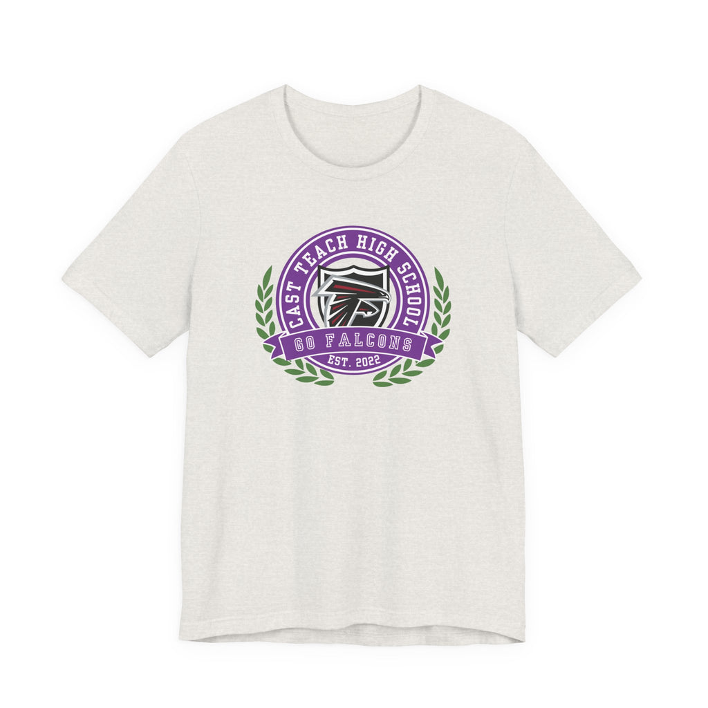 CAST Teach School Spirit Crest Collection Unisex Jersey Tee - Perfect for School Events and Family Gatherings