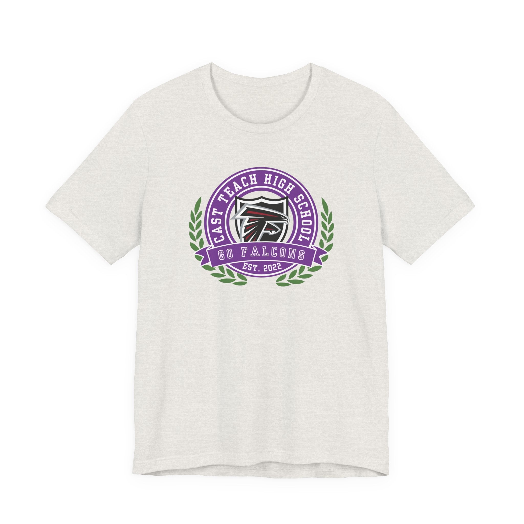 CAST Teach School Spirit Crest Collection Unisex Jersey Tee - Perfect for School Events and Family Gatherings