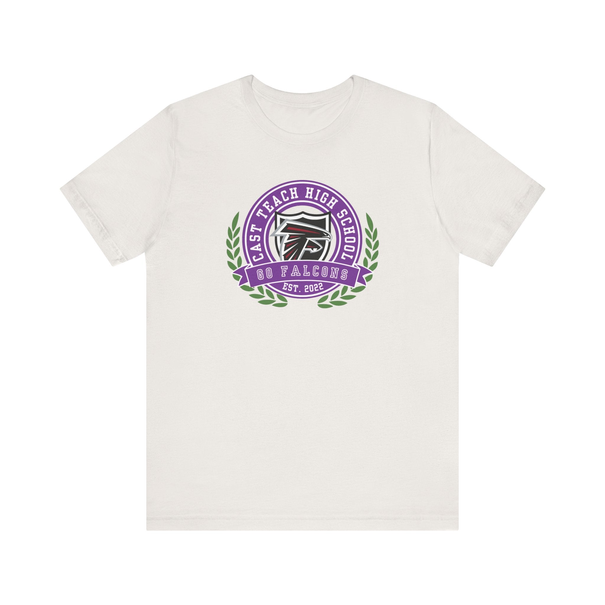 CAST Teach School Spirit Crest Collection Unisex Jersey Tee - Perfect for School Events and Family Gatherings
