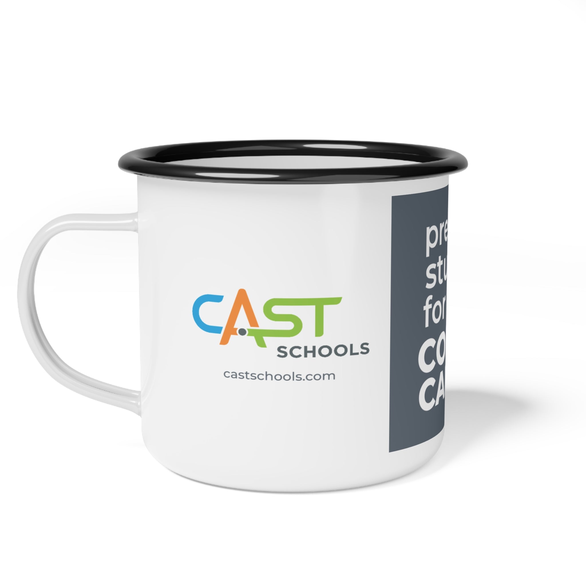 CAST Schools College and Careers Enamel Camp Cup with Paw - Perfect for Outdoor Adventures and Everyday Use