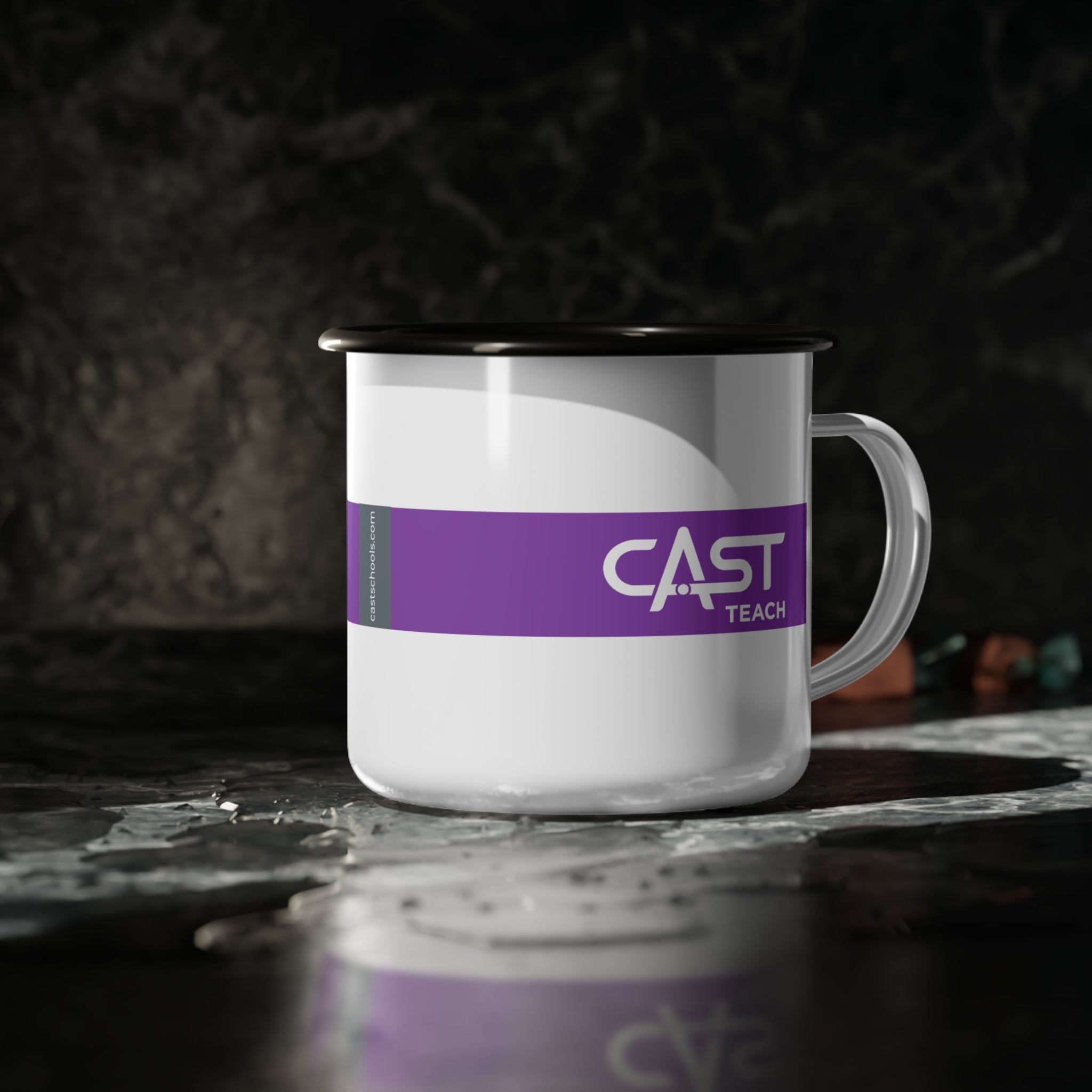 CAST Teach Enamel Camp Cup with Falcon - Perfect for Outdoor Adventures and Everyday Use