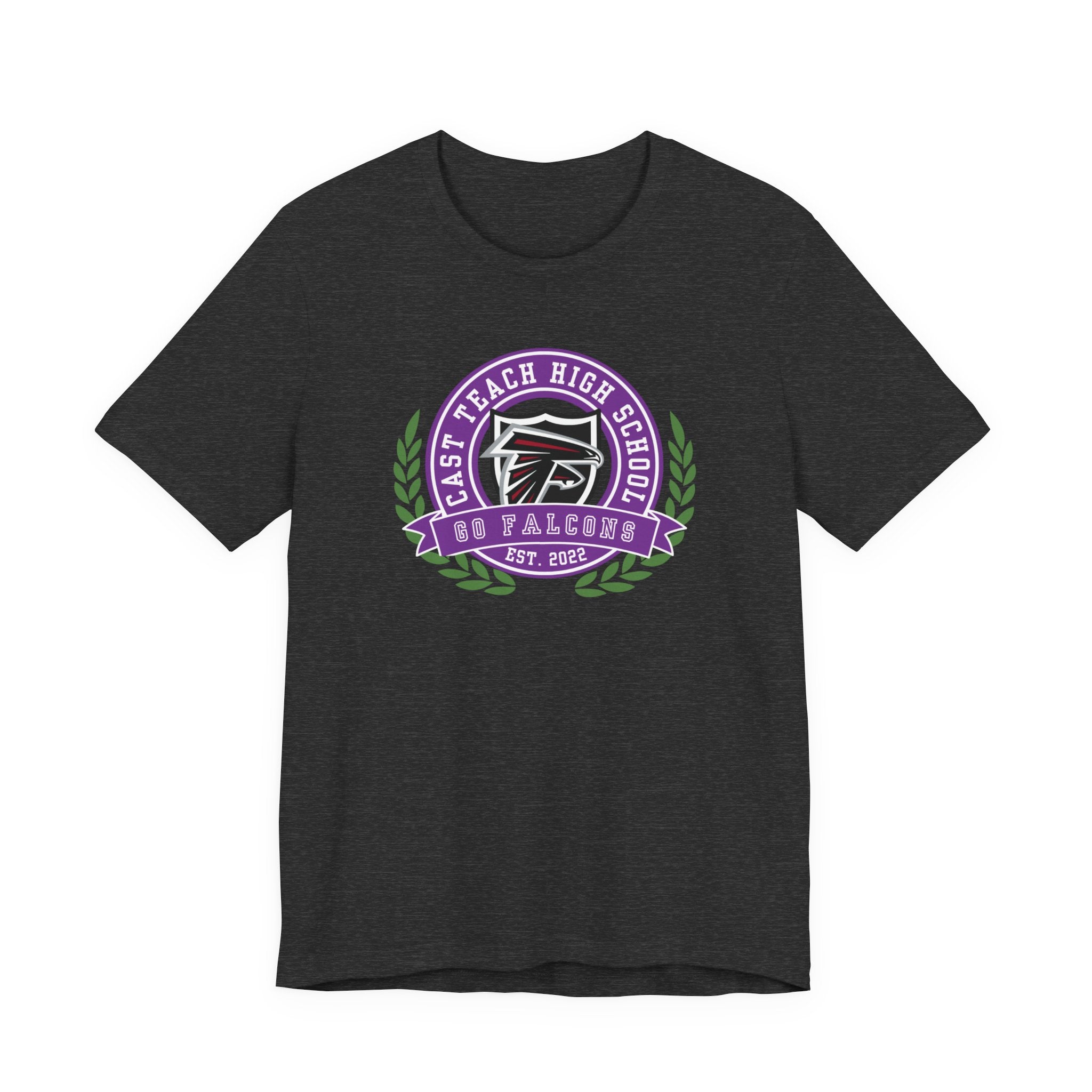 CAST Teach School Spirit Crest Collection Unisex Jersey Tee - Perfect for School Events and Family Gatherings