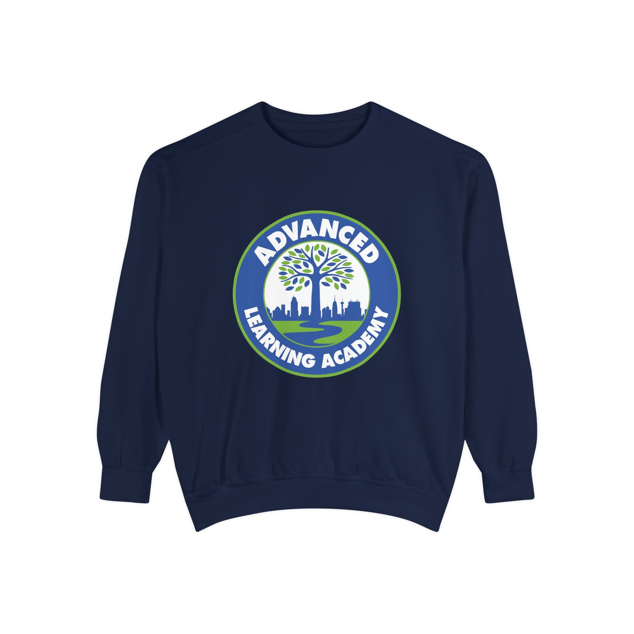 Advanced Learning Academy Unisex Garment-Dyed Sweatshirt | Casual & Comfy | Perfect for Tech Enthusiasts & Everyday Wear