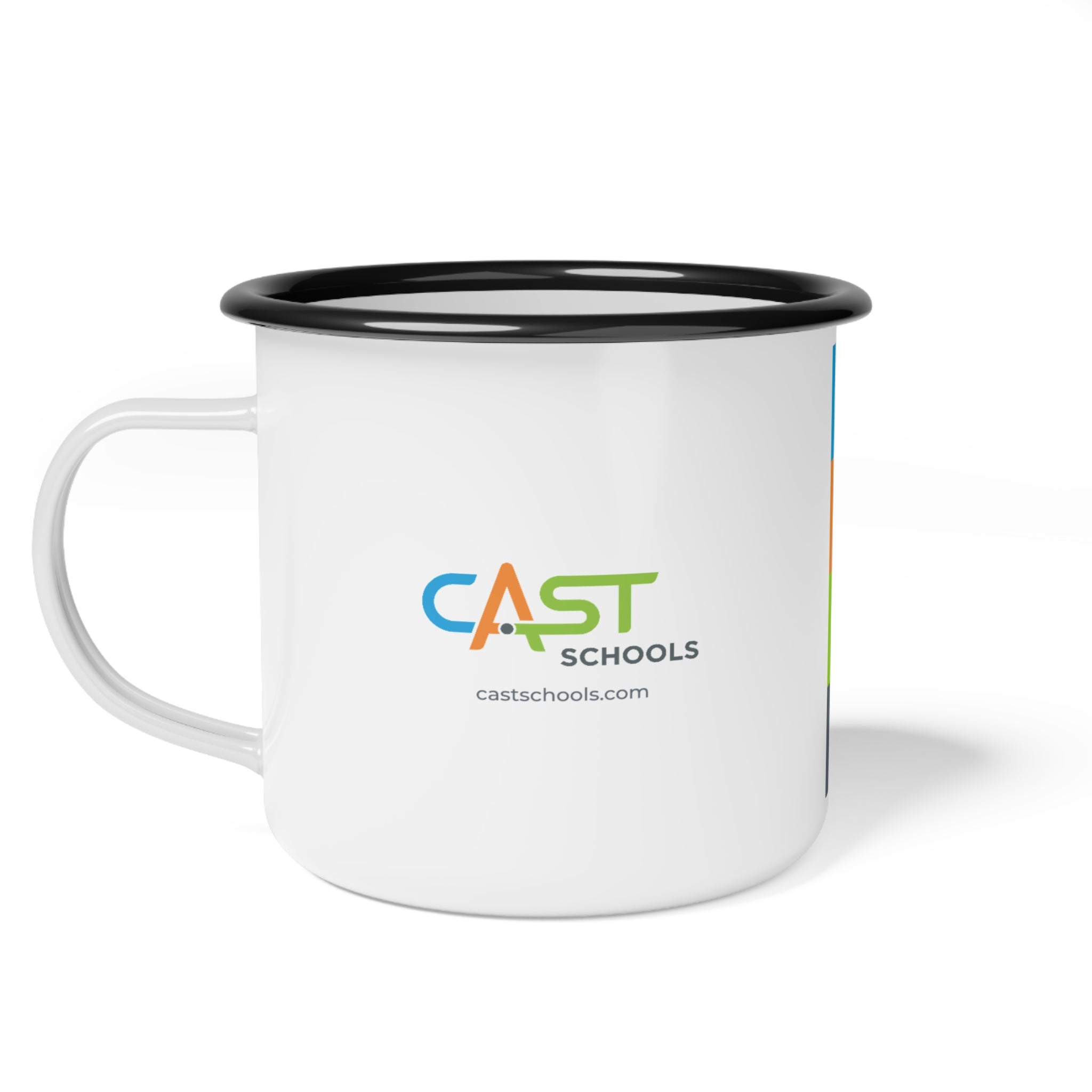 CAST Schools Core Pillars Enamel Camp Cup with Paw - Perfect for Outdoor Adventures and Everyday Use