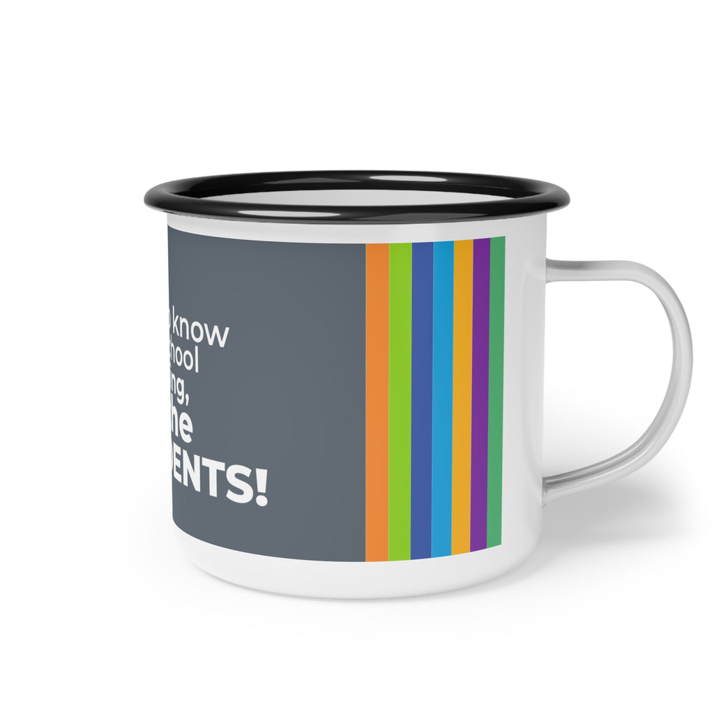 CAST Schools Ask the Students Enamel Camp Cup - Perfect for Outdoor Adventures and Everyday Use
