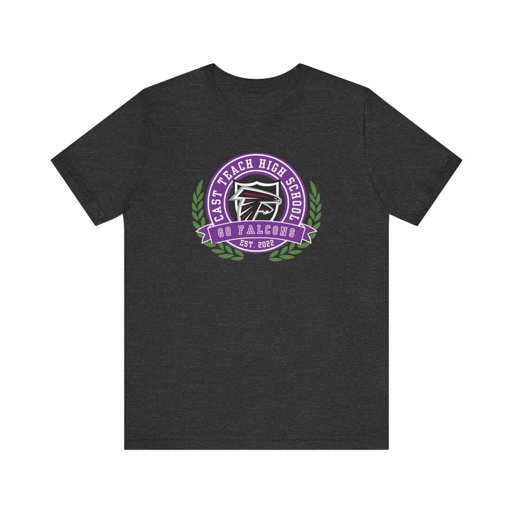 CAST Teach School Spirit Crest Collection Unisex Jersey Tee - Perfect for School Events and Family Gatherings