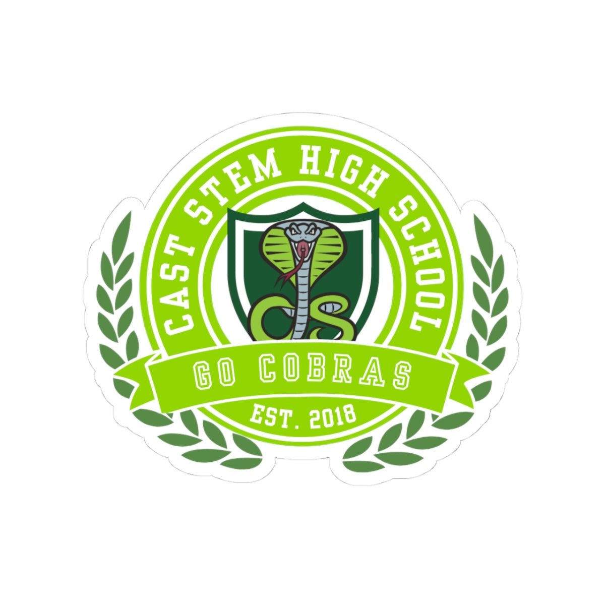 CAST STEM High School Crest Sticker - Custom Laptop Decal, Graduation Gift, School Spirit Sticker