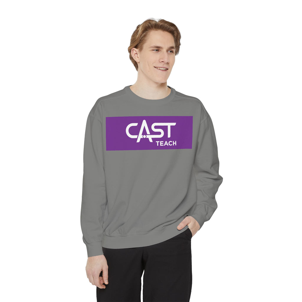 CAST Teach Unisex Garment-Dyed Sweatshirt | Casual & Comfy | Perfect for Tech Enthusiasts & Everyday Wear