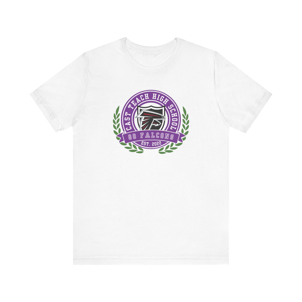 CAST Teach School Spirit Crest Collection Unisex Jersey Tee - Perfect for School Events and Family Gatherings