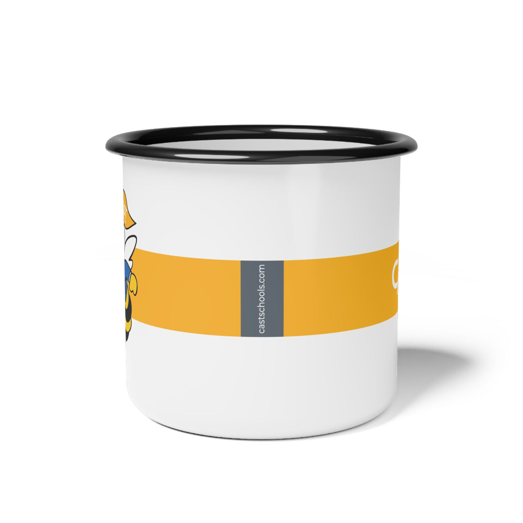 Custom CAST Lead Enamel Camp Cup with Hornet - Perfect for Outdoor Adventures and Everyday Use