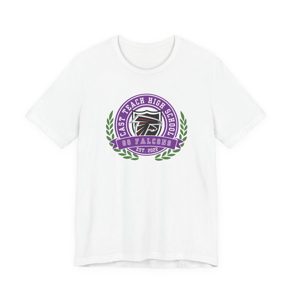 CAST Teach School Spirit Crest Collection Unisex Jersey Tee - Perfect for School Events and Family Gatherings