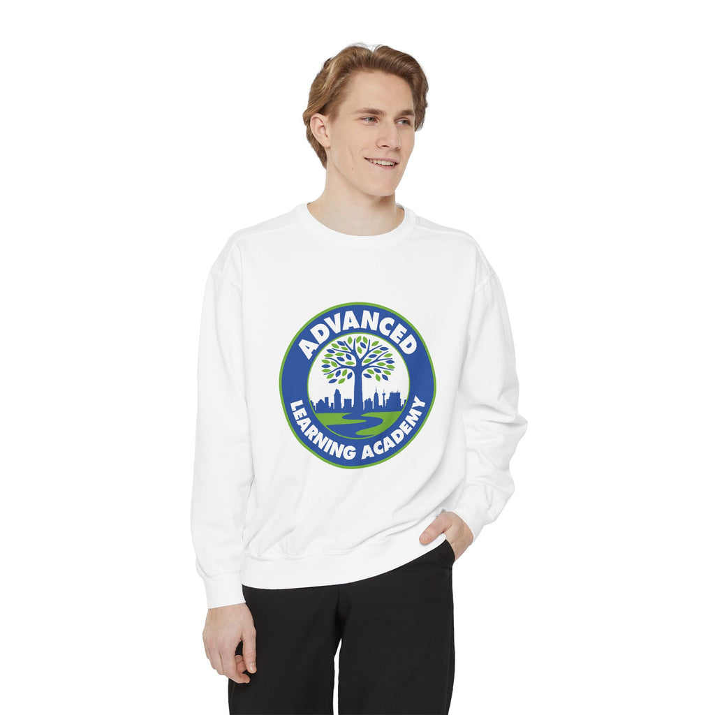 Advanced Learning Academy Unisex Garment-Dyed Sweatshirt | Casual & Comfy | Perfect for Tech Enthusiasts & Everyday Wear
