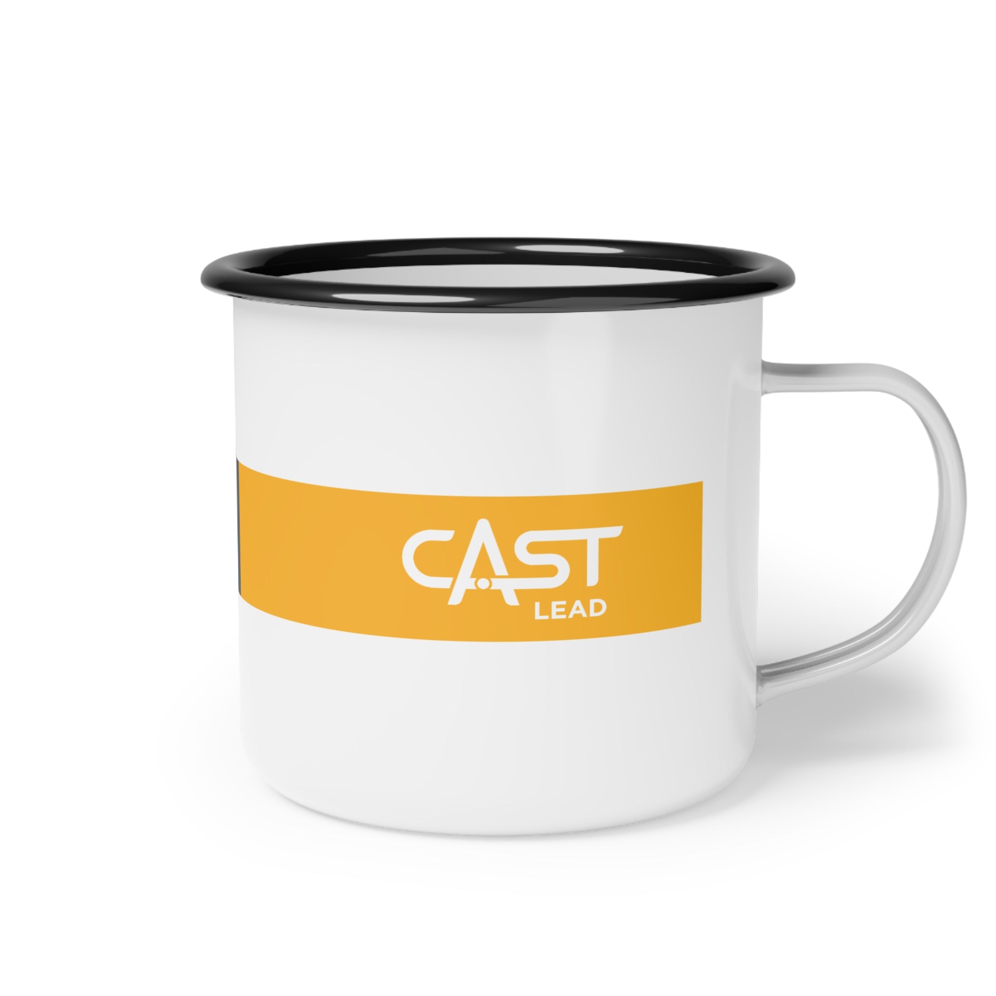 Custom CAST Lead Enamel Camp Cup with Hornet - Perfect for Outdoor Adventures and Everyday Use